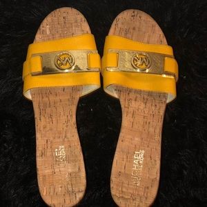 Yellow Michael Kors platforms